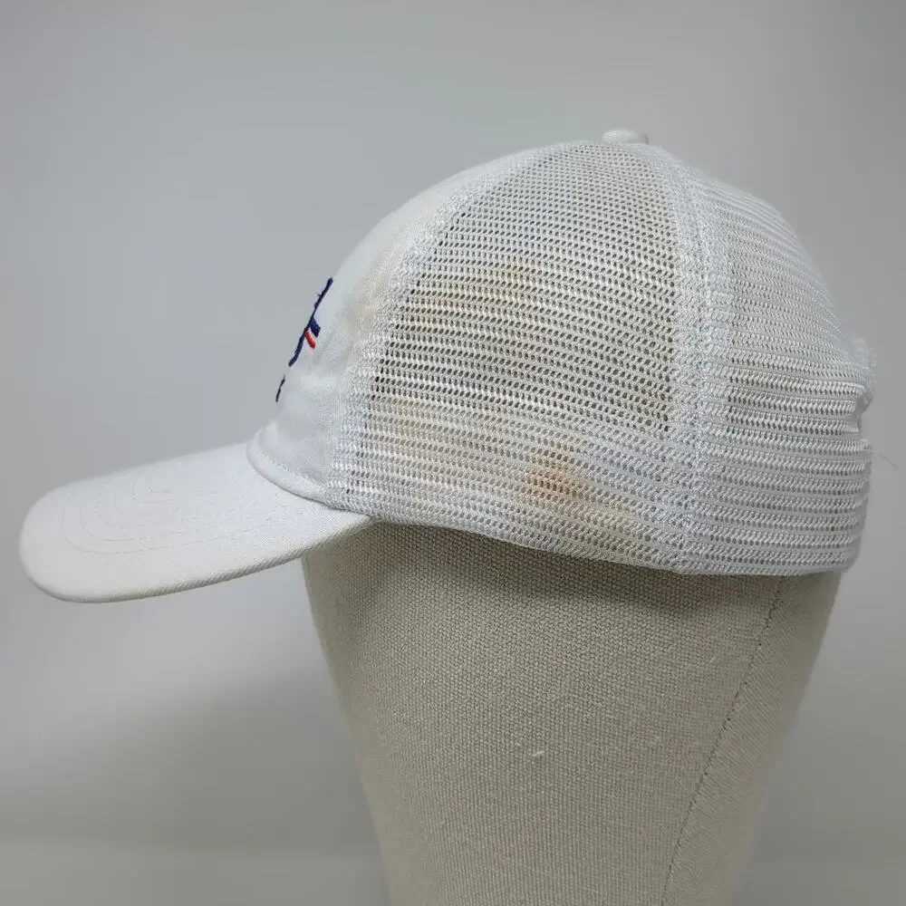 White Trucker Hat One Size F45 Training Fitness Gym Workout Mesh Snapback